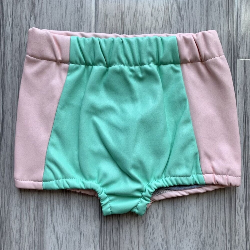 Duchess + Lion 12-24 mo. Colorblock Pleather Shorties
